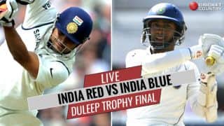 LIVE Cricket Score, Duleep Trophy 2017-18, India Red vs India Blue: STUMPS